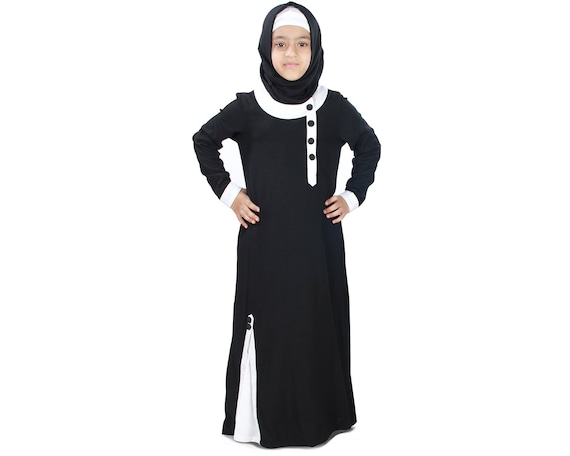 Mybatua Fancy yet Elegant Black Rayon Kid Abaya, Daily and Evening Wear  Muslim Traditional Baby Gown, Kid Jilbab, Kid Jalabiya, AY-447-K -   Singapore