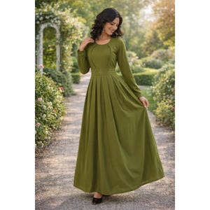 crepe olive green long sleeve dress reviews Olive Green Velvet Long Sleeve Maxi Dress | Womens | Medium (Available in L) | 100% Polyester | Lulus