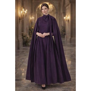 dark purple modest dress Dark Mauve Belted Modest Maxi Dress Classic & Elegant