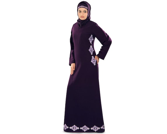 dark purple abaya