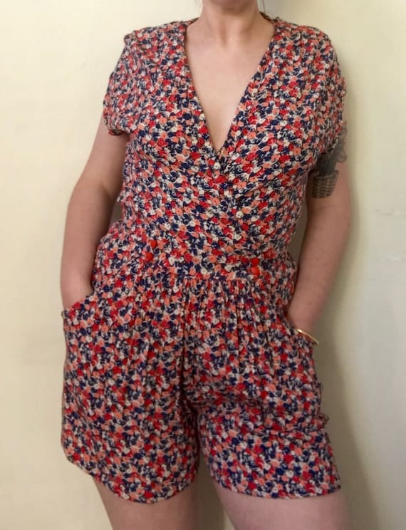 Lovely springtime floral print Sessun onesie with