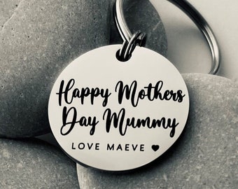 Happy Mothers Day Mummy Keyring - Mummy Keyring - Mothers Day Keyring - Gift for Mum - Engraved Keychain - Mothers Day Gift Idea