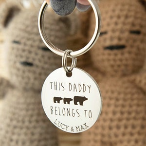 Cadeau pour papa, porte-clés papa ours, cadeau pour papa, cadeau grand-père, porte-clés personnalisé, papa papa, cadeau d'un enfant, Noël personnalisé