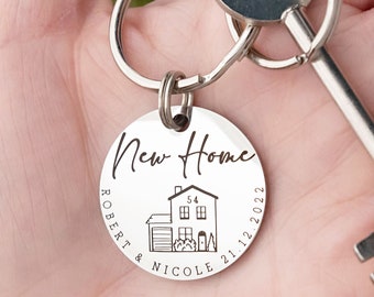 New Home Gift - Gift for New House - First Home Keyring - Matching Gift - Housewarming Present - Moving in Gift - Personalised Keyring