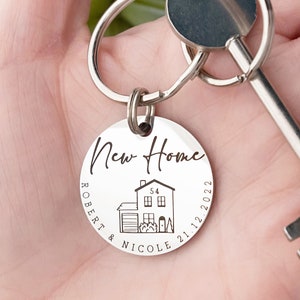 New Home Gift - Gift for New House - First Home Keyring - Matching Gift - Housewarming Present - Moving in Gift - Personalised Keyring
