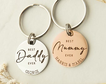 Best Daddy Ever Keyring - Best Daddy - Gift for Daddy - Daddy Gift - Dad Keyring - Dad Gift - Personalised Keyring - Grandad Keyring