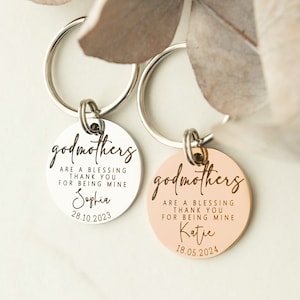 Personalisierter Patin-Schlüsselanhänger, individuell gravierter Schlüsselanhänger, Patin-Geschenk, Taufe-Geschenk, Andenken-Schlüssel-Halter-Geschenk, Taufe-Andenken, speziell