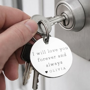 I will love you forever and always keyring - Gift for him - Gift for her - Valentines Day Gift - Valentines Day Card Idea - Couples Gift
