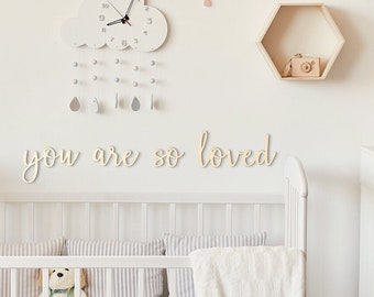 You are so loved wooden sign for baby's nursery - Wooden Sign - Bedroom Decor - Nursery Decor - Wall Art - Baby Sign - Gift for Baby