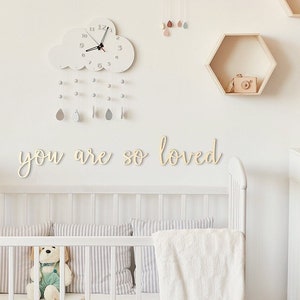 You are so loved wooden sign for baby's nursery - Wooden Sign - Bedroom Decor - Nursery Decor - Wall Art - Baby Sign - Gift for Baby