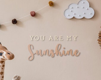 You are my Sunshine Wooden Sign - Sign for Nursery - Wooden Wall Sign - Nursery Decor - Nursery Wall Art - Baby Room Decor - Nursery Sign