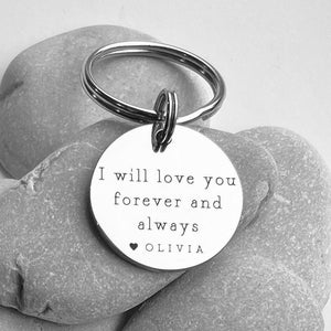 Ich liebe dich für immer und immer Schlüsselanhänger - Geschenk für Ihn - Geschenk für Sie - Valentinstag Karte Idee - Geschenk für Paare - Geschenk für Ihn