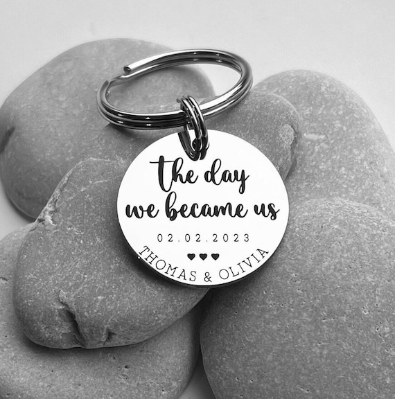 Portachiavi personalizzato per anniversario di matrimonio, Ti amo di più, la fine vinco, amore mio, regalo per marito, regalo per lei e per lui, regalo di coppia - Italia