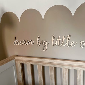 Dream big little one sign Nursery Decor Sign for Nursery Wall Art Nursery Plaque Kids Bedroom Sign Home Decor Wooden Sign zdjęcie 8