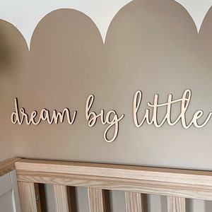 Dream big little one sign Nursery Decor Sign for Nursery Wall Art Nursery Plaque Kids Bedroom Sign Home Decor Wooden Sign zdjęcie 7