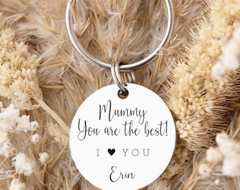 Gift for Mum Mummy Grandma- Personalised Keyring for Mummy - Mothers Day Gift - Gift for Her - Personalised Gift for her - Engraved Keyring