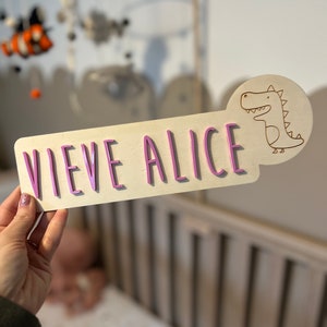 Personalised Bedroom Sign - Wooden Name Sign - Personalised Name Nursery Decor - Acrylic Bedroom Plaque - Bedroom Decor - Children Sign