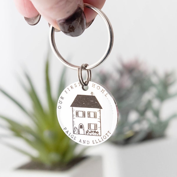 New Home Gift - First Home - New Home Keyring - Moving Gift - Gepersonaliseerde Housewarming - Onze First Home Sleutelhanger - Housewarming Gift