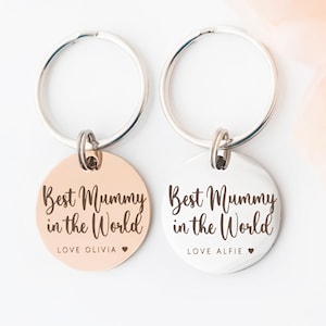 Best Mummy in the World Keyring - Gift for Mum - Personalised Mummy Gift - Engraved Keyring - Mum Gift - New Mummy Gift - Mum Christmas