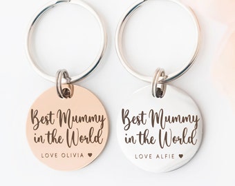 Best Mummy in the World Keyring - Gift for Mum - Personalised Mummy Gift - Engraved Keyring - Mum Gift - New Mummy Gift - Mum Christmas