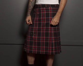 Kilt man Collection London kilt Scottish fabric kilt fabric tartan kilt handmade unique clothing kilt unique model French creation