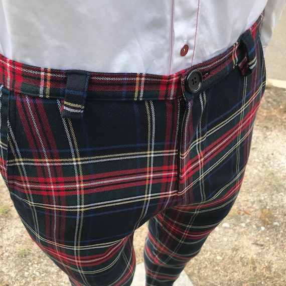 Pantalon cuadros rojo hombre hotsell