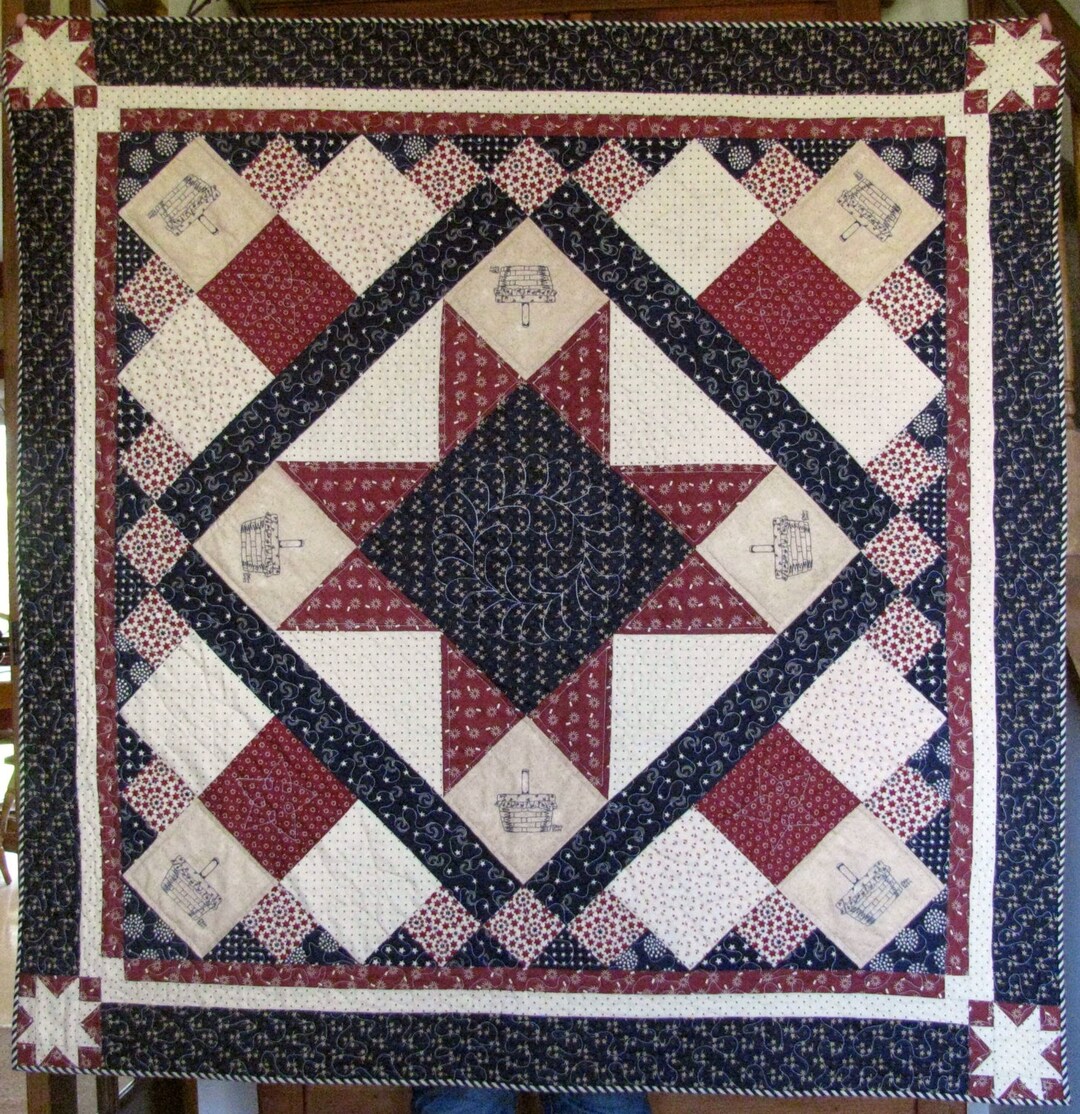 Patriotic Picnic Basket Quilt Pattern Etsy