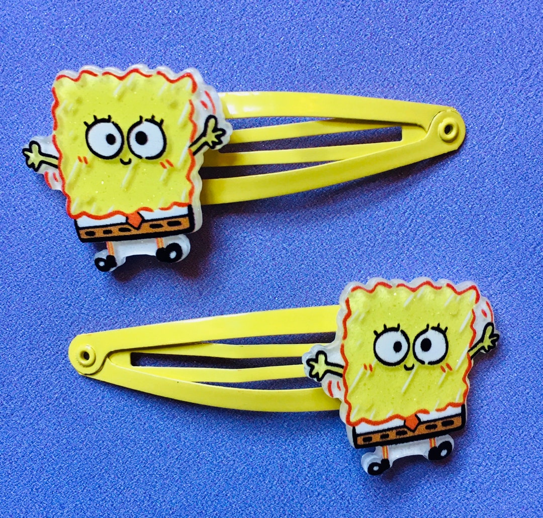 Spongebob Hair Clips Etsy