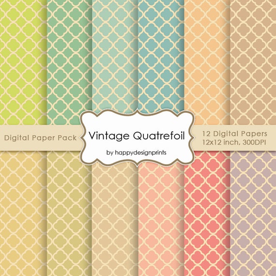 Scarica Gratis Images Paquet De Papier Numerique Papier Peint Vintage Quadrilobe Etsy actualisé salutations