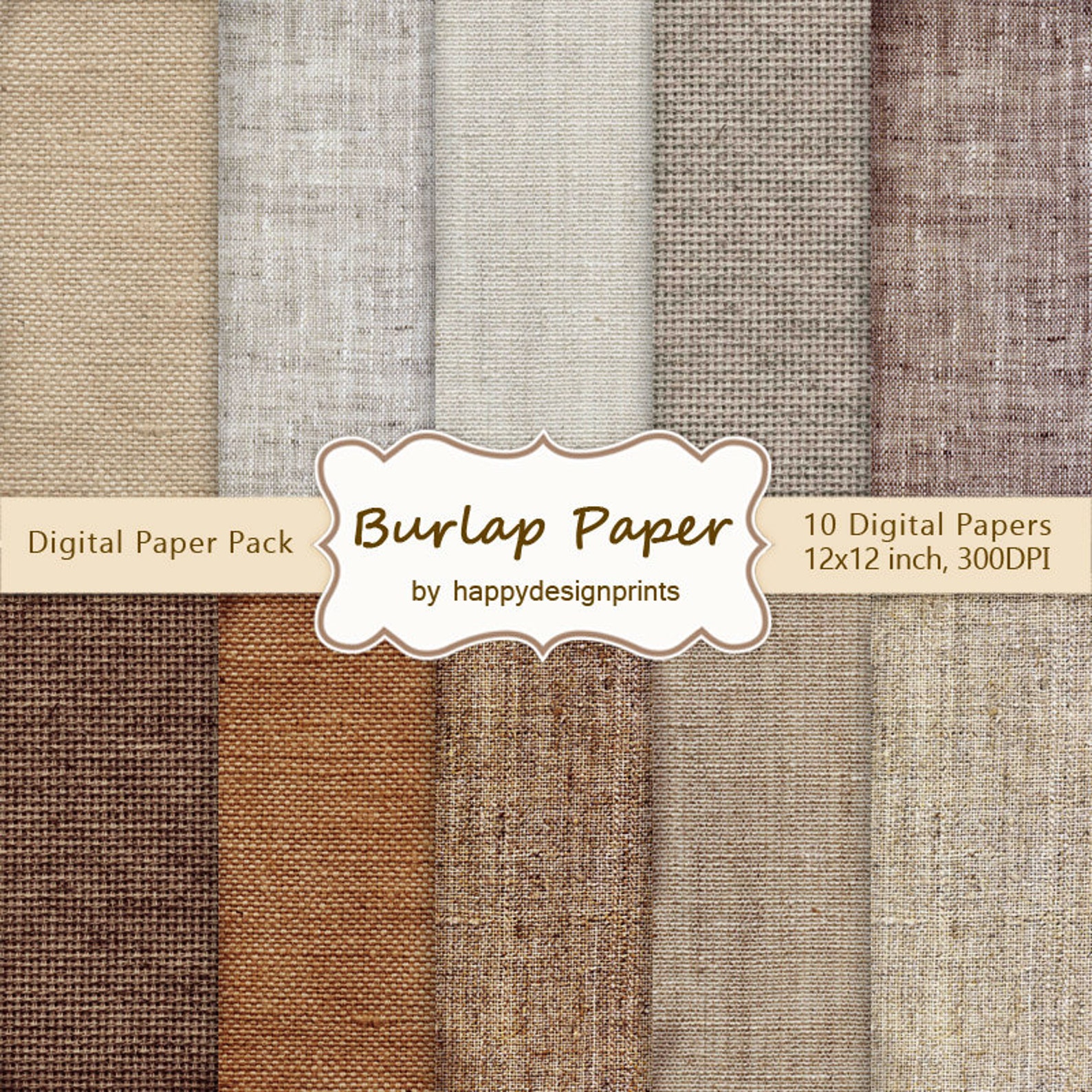 Burlap Canvas Linen Fabric Digital Paper Pack of 10 300 Dpi Etsy