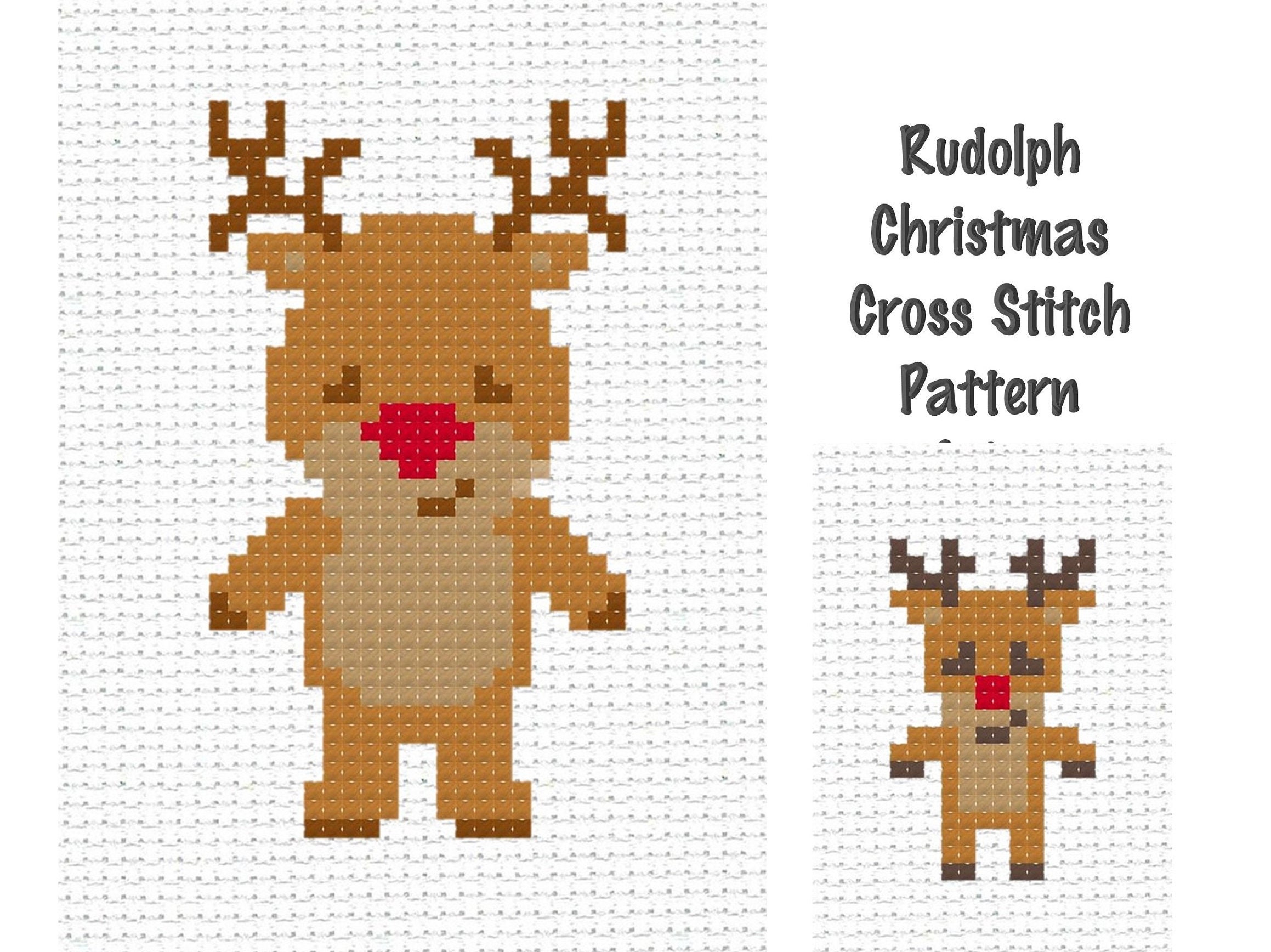  Amosfun 2 Sets Christmas Tree Cross Stitch Embroidery