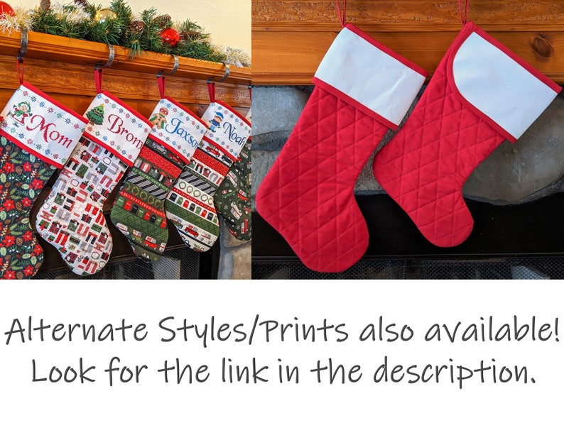 Christmas Stocking With Blank Crossstitch Cuff You Pick Etsy