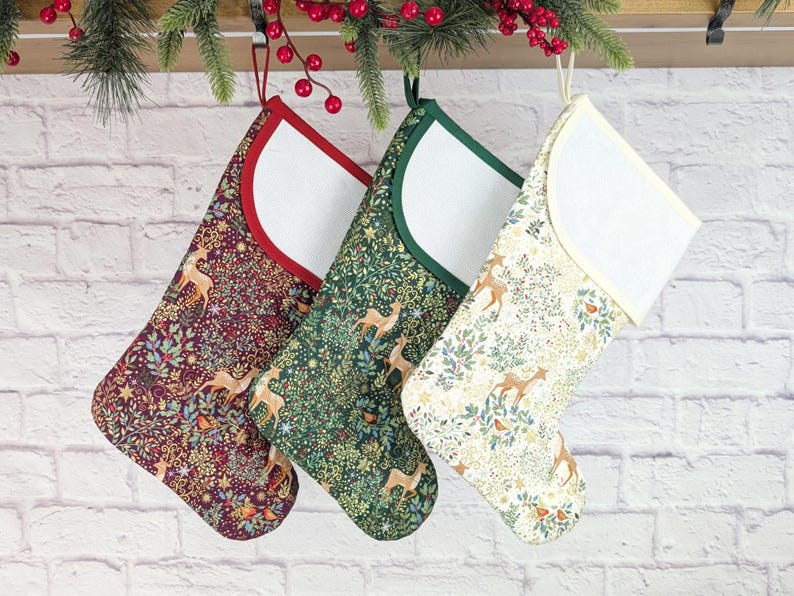 Cross Stitch-able Christmas Stocking With Blank Aida Cuff - Enchanted ...