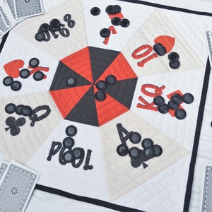 Travel Size Michigan Rummy Game Mat | Quilted | Fabric Board Game