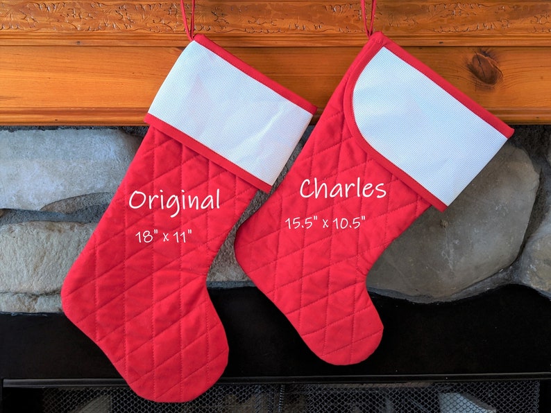 Christmas Stocking with Blank CrossStitch Cuff You Pick Etsy