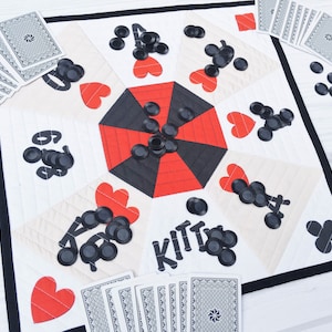 Travel Size Rummy Royal Game Mat | Quilted | Fabric Board Game