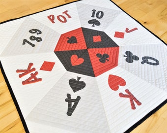 Rummoli Game Mat | LARGE Size | Quilted | Fabric Board Game