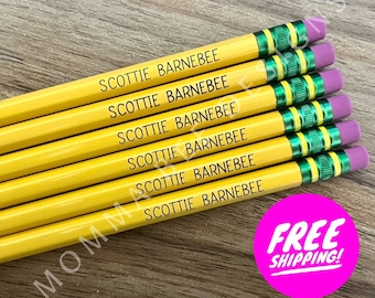 Personalized Engraved #2 pencils, Pastel Pencils, Ticonderoga Pencils