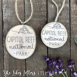 Capitol Reef National Park Christmas Ornament | 2025 Vacation Memory Gift | Utah Travel Souvenir  | Wood Ornament for Capital Reef Park