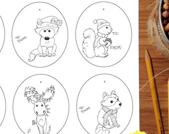 gift tag printable adult coloring page christmas gift tags etsy gift tag coloring page