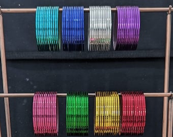 Toddler Kids Plain Metal Bangles / Colorful Bangles / Indian Bangles / Dozen Bangles / Shiny Bangle Bracelet / Kids Bangles /Gifts for girls