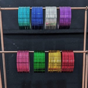 Toddler Kids Plain Metal Bangles / Colorful Bangles / Indian Bangles / Dozen Bangles / Shiny Bangle Bracelet / Kids Bangles /Gifts for girls