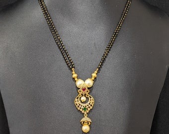 Double Strand Black Bead Chain 