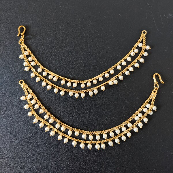 Bead Chain Earrings Etsy