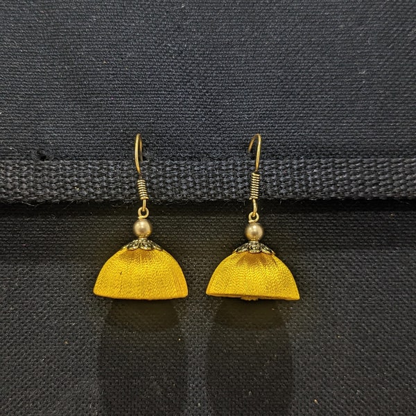 Return gifts / Silk Thread Hook drop Jhumka earrings / Medium Jhumki / Indian Earrings / Colorful Earrings / Handmade Earrings / Jumki