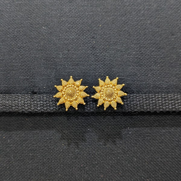 Gold plated Stud Earrings / Indian Studs / Traditional Earrings / Casual Studs / Star design Stud Earring / Casual wear Studs / Women Gifts