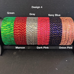 CLEARANCE / Big Size Bangles / 2x10 / 2x12 / Colorful Thin Metal Bangles / Indian Wedding Bangle / Bangles for Women / Return Gifts