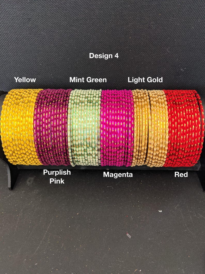 SALE Big Size Bangles / 2x10 / 2x12 / Colorful Thin Glitter Metal