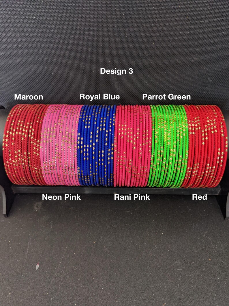 SALE Big Size Bangles / 2x10 / 2x12 / Colorful Thin Glitter Metal