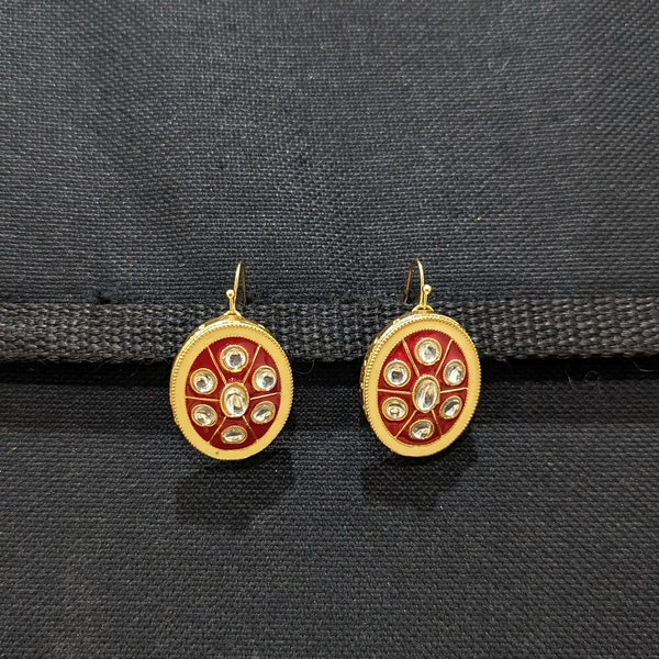 Colorful Earrings / Enamel Earrings / Indian earrings / Meenakari Chandbali Earrings / Return gifts / Hook drop dangle Earrings /Party favor
